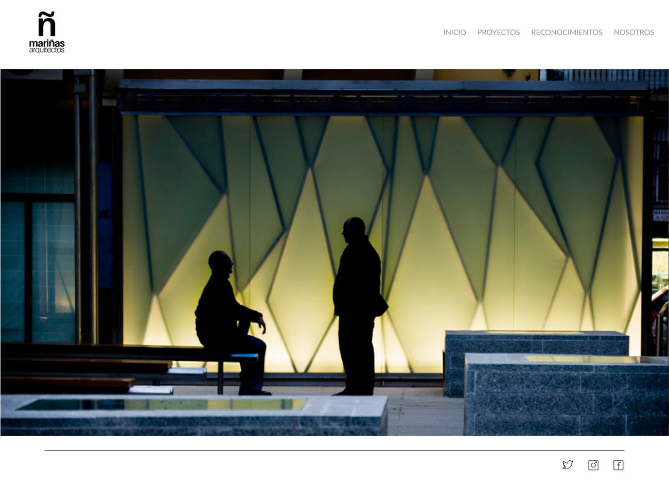 Página de inicio de la web de Mariñas Arquitectos