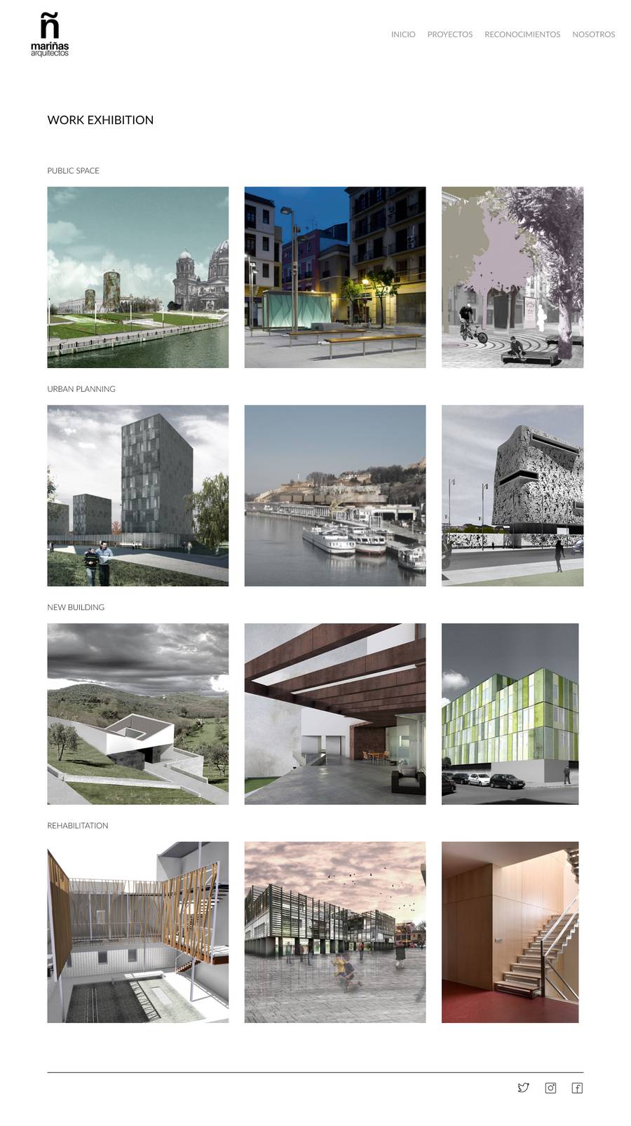 Sección de proyectos (Work exhibition)